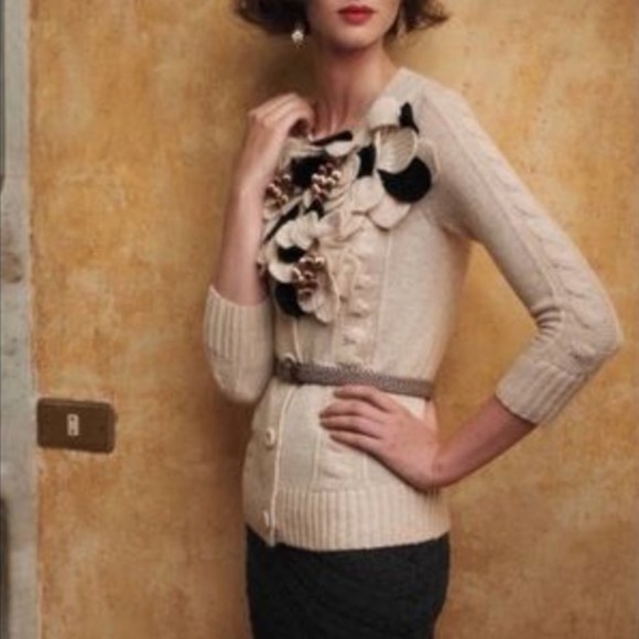EUC! No flaws . Beautiful Petals Embellished Cardigan - Picture 7 of 8